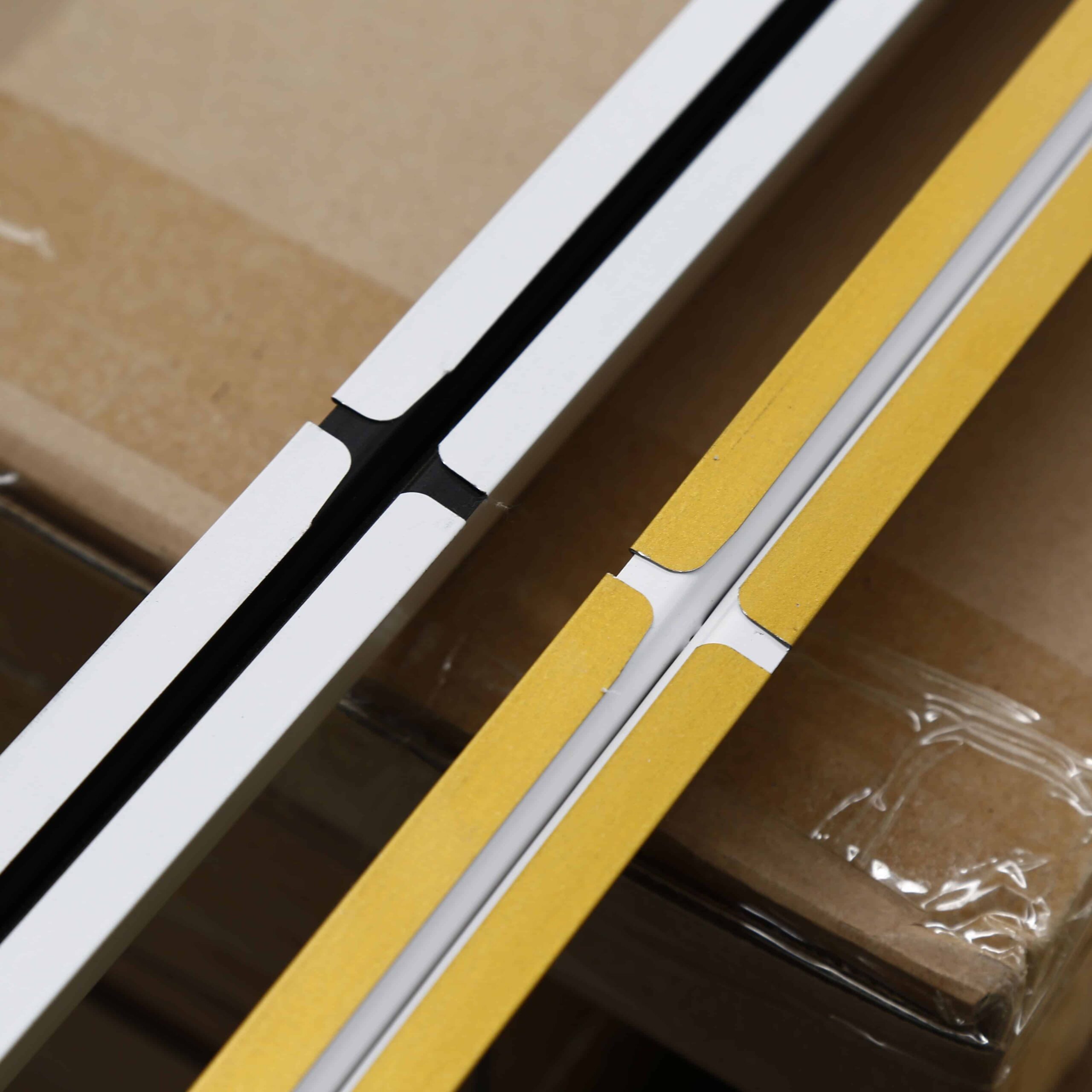 Black groove T-grid system showcase